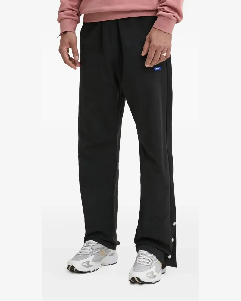 HUGO BOSS button-fastening side-panel trousers - Schwarz Schwarz