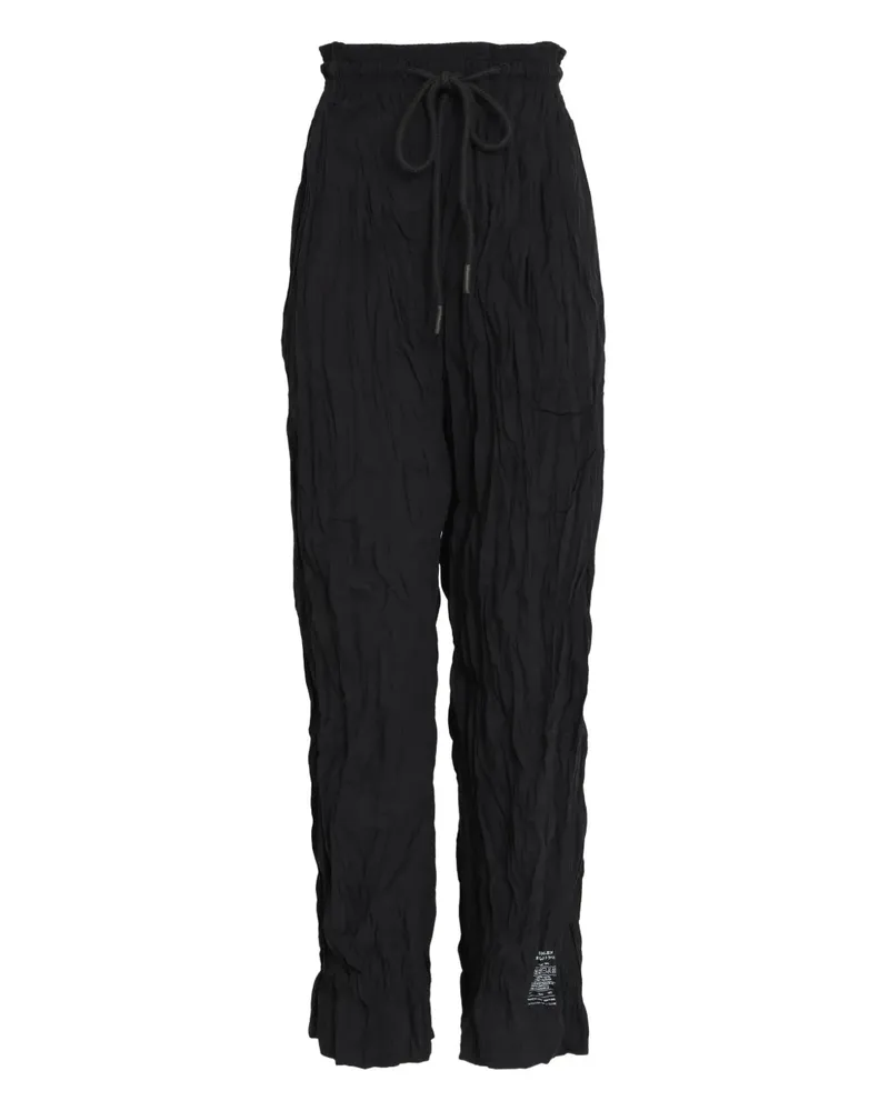 Osklen Hose mit Knitteroptik - Schwarz Schwarz