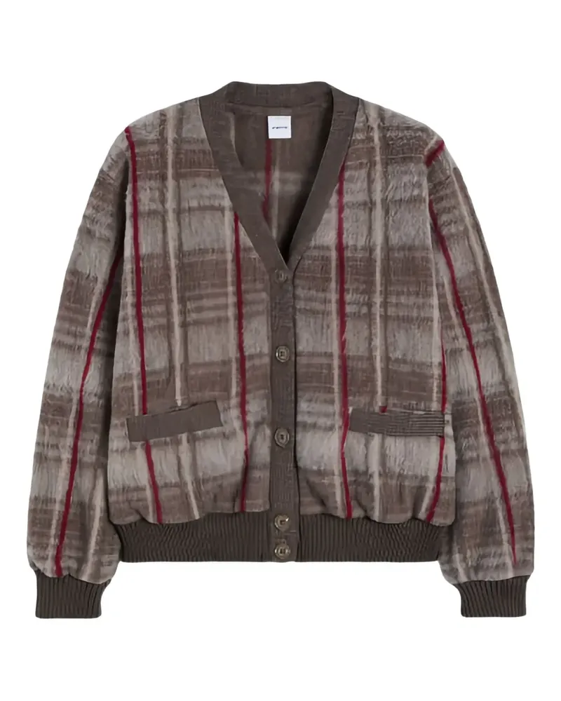 ASPESI Karierter Cardigan - Braun Braun