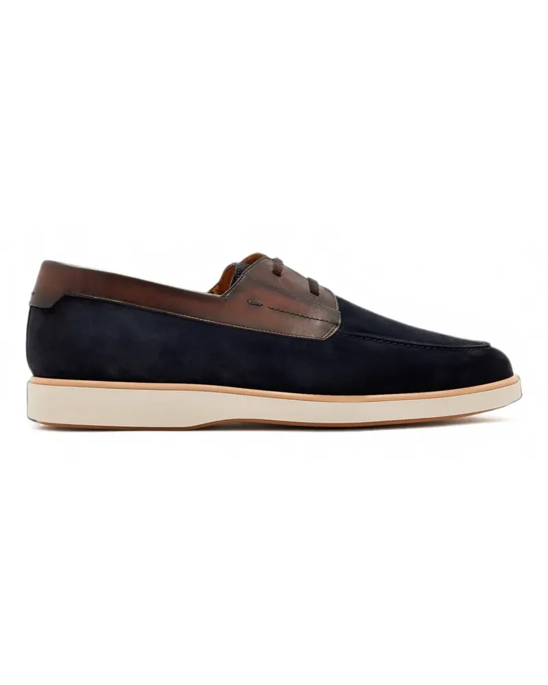 Magnanni Lucius panelled lace-up boat shoes - Blau Blau