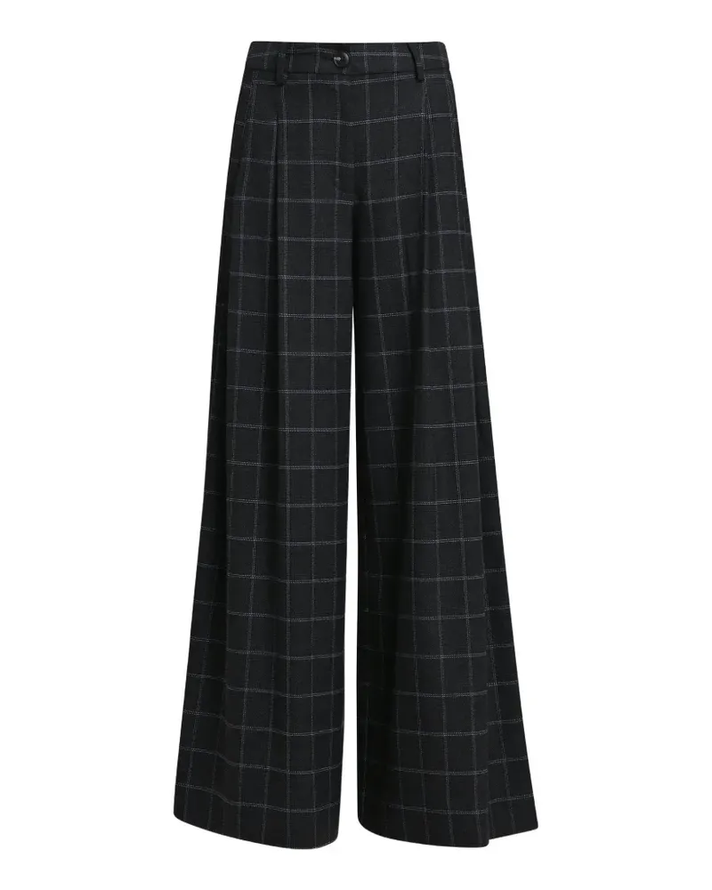 Essentiel Kollektion Palazzohose mit Karomuster - Grau Grau