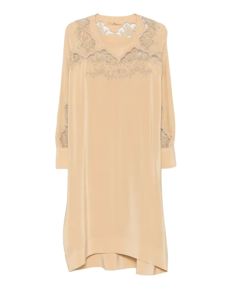 Ermanno Scervino Minikleid mit Spitzenbesatz - Nude Nude