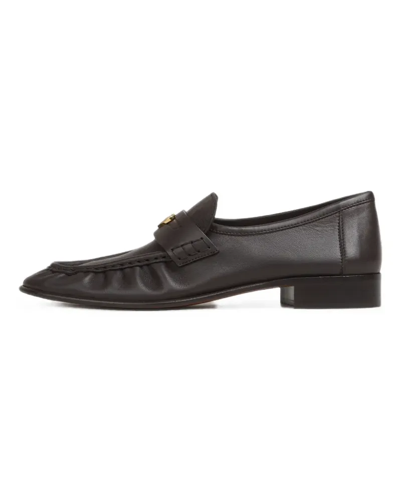 Chloé Letti heart-motif leather loafers - Braun Braun