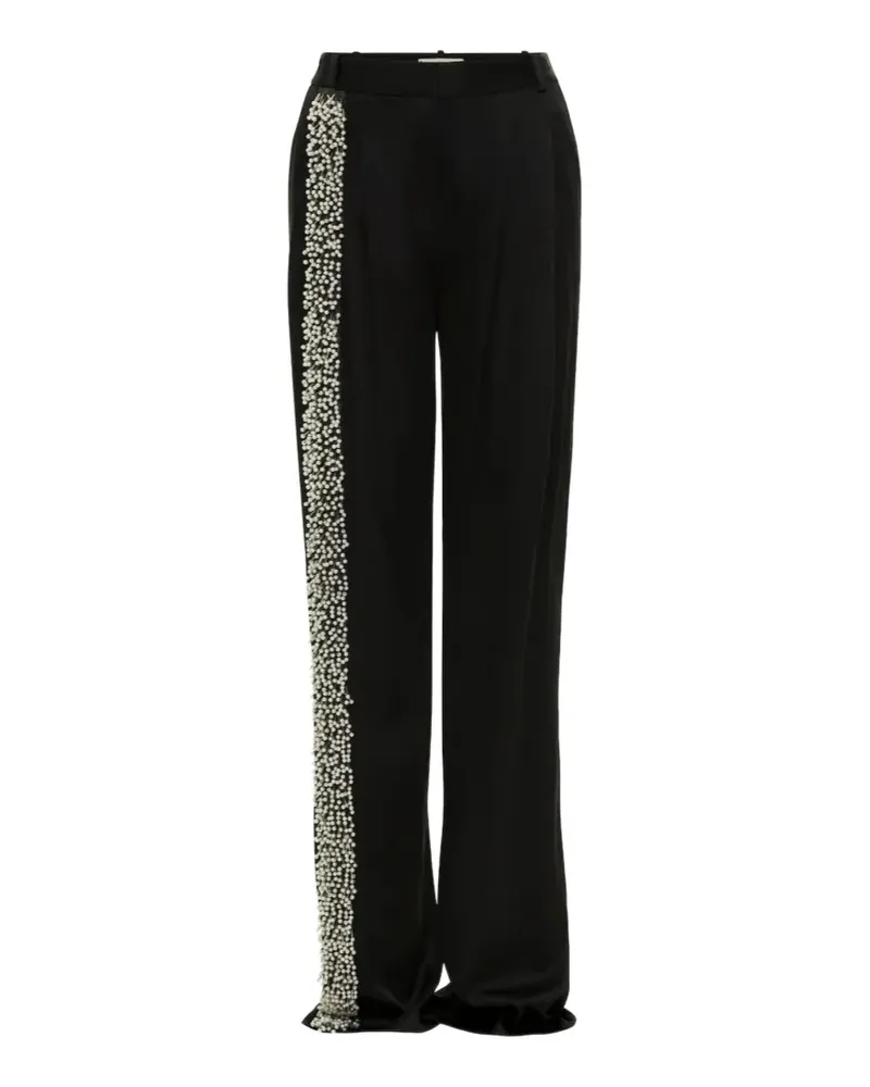 Hellessy Stefan pearl-embellished pleated trousers - Schwarz Schwarz