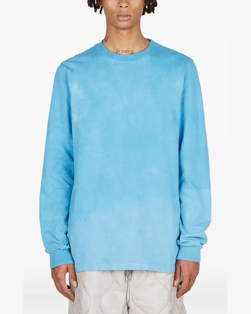 NotSoNormal Ausgeblichenes Langarmshirt - Blau Blau