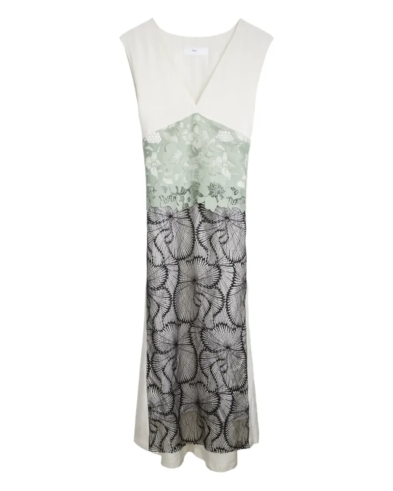 Toga Kleid mit Spitzeneinsätzen - Weiß Weiß