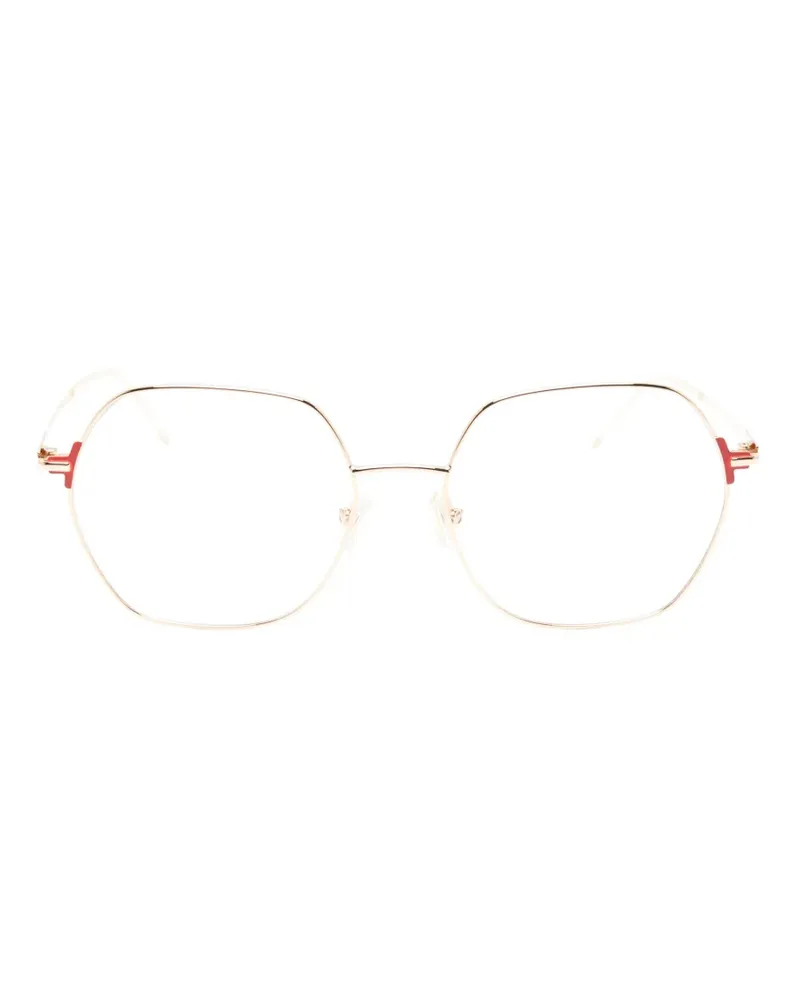 HUGO BOSS Brille mit geometrischem Gestell - Gold Gold