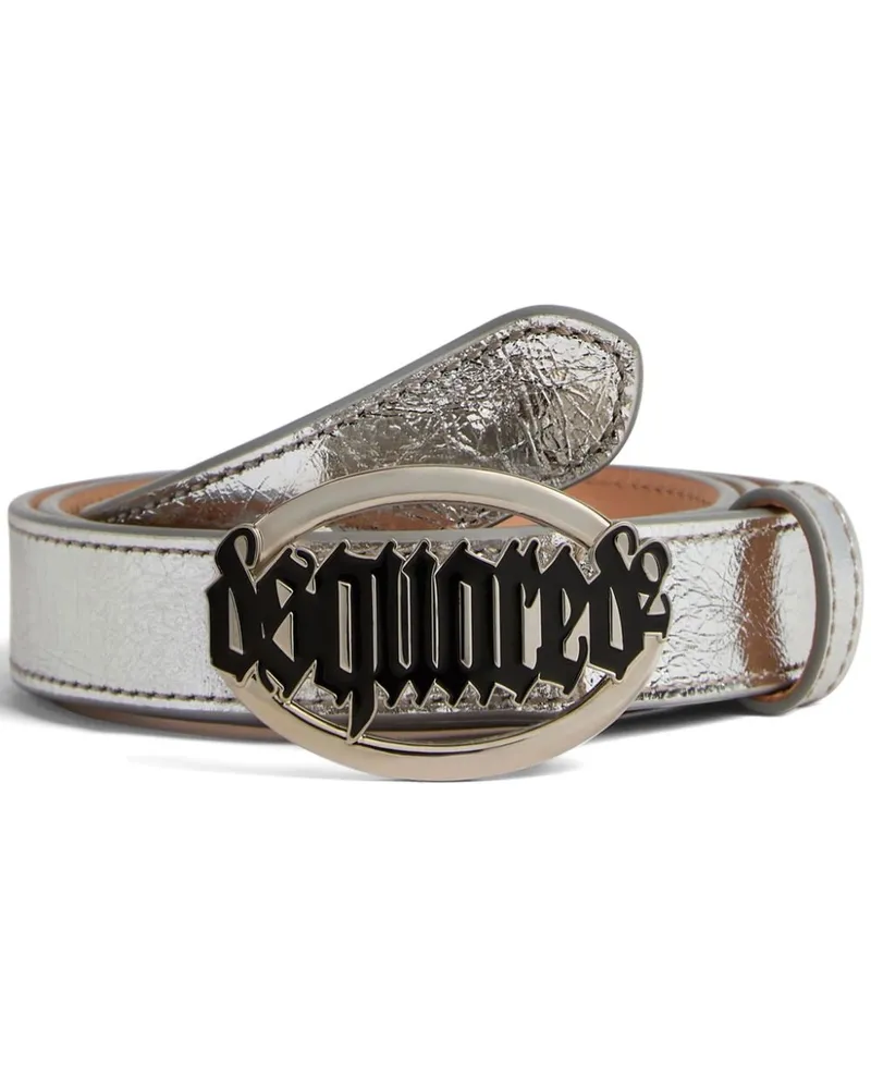 Dsquared2 Gürtel mit Logo-Schnalle - Silber Silber