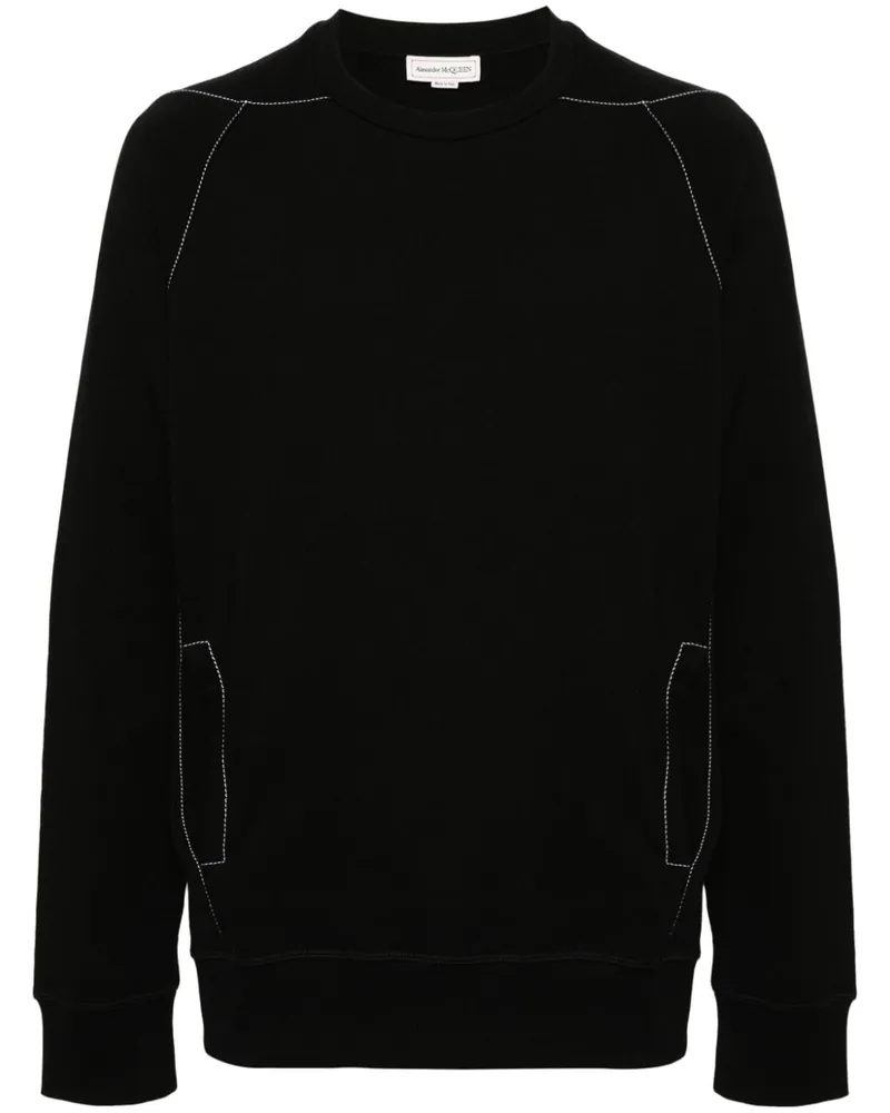 Alexander McQueen Sweatshirt aus Baumwolljersey - Schwarz Schwarz