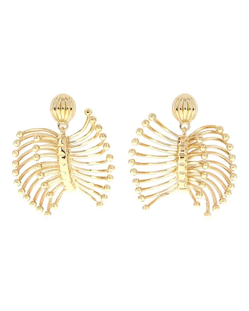 Miu Miu Ohrringe mit Perlenfächern - Gold Gold