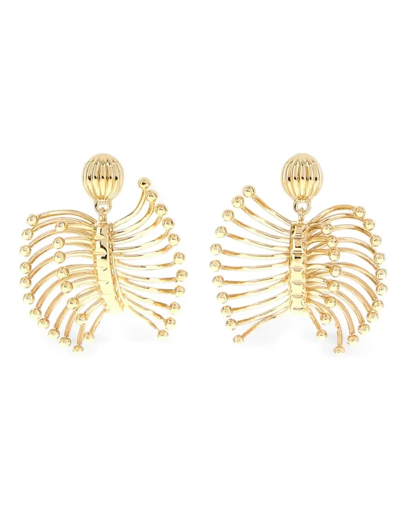 Miu Miu Ohrringe mit Perlenfächern - Gold Gold