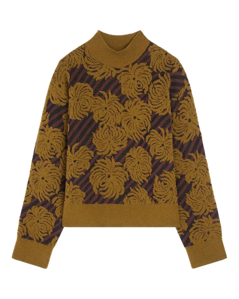 Dries van Noten Pullover aus Blumenjacquard - Grün Grün