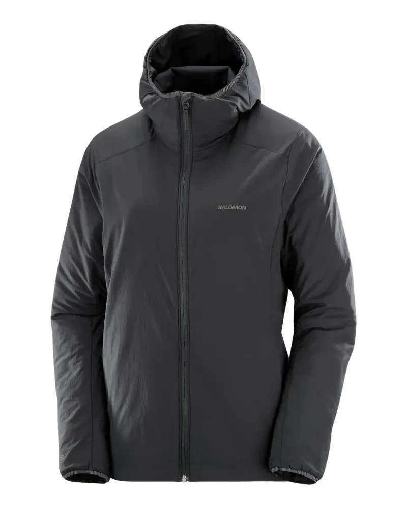 Salomon Isolierte Mountain Flex Kapuzenjacke - Schwarz Schwarz