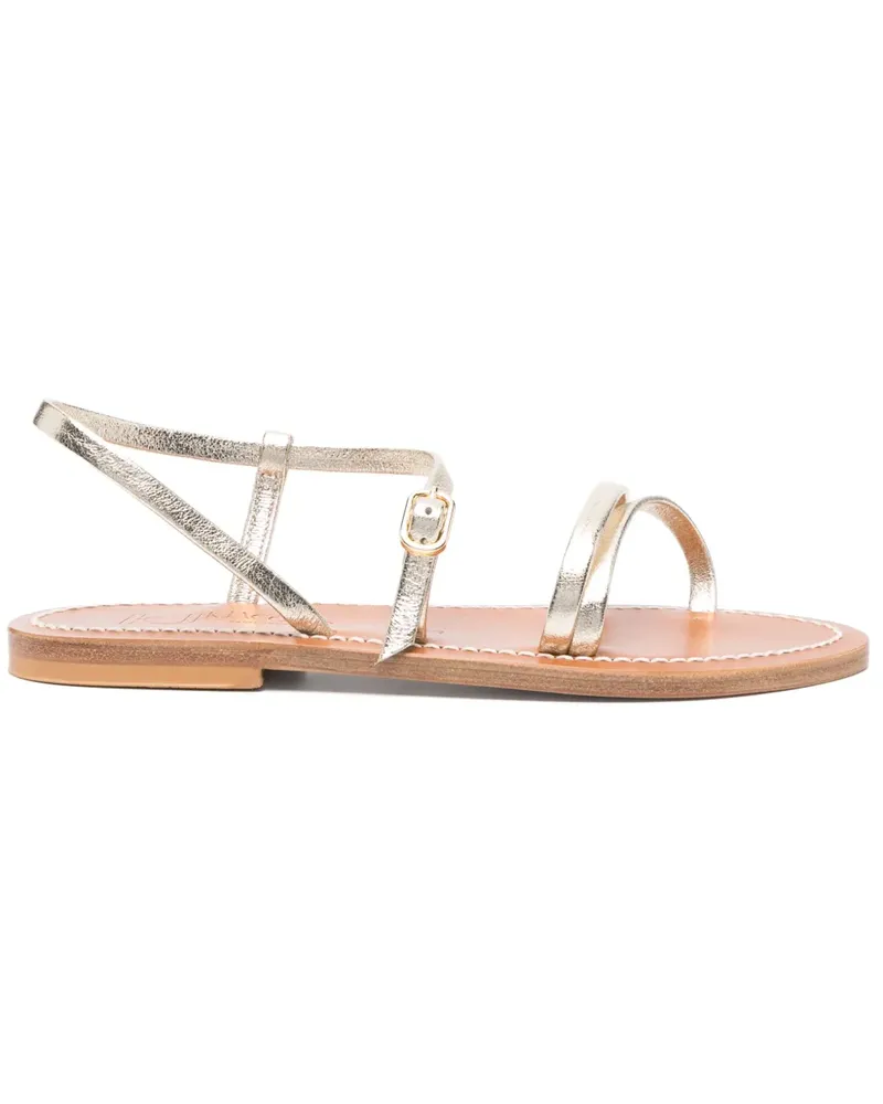 K.Jacques  Flache Erka Sandalen - Gold Gold