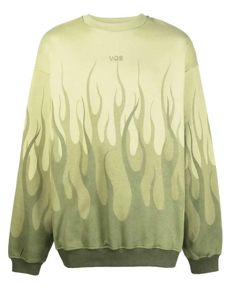 Vision Of Super Sweatshirt mit Flammen-Print - Grün Grün
