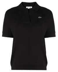 Lacoste Poloshirt mit Logo-Stickerei Schwarz