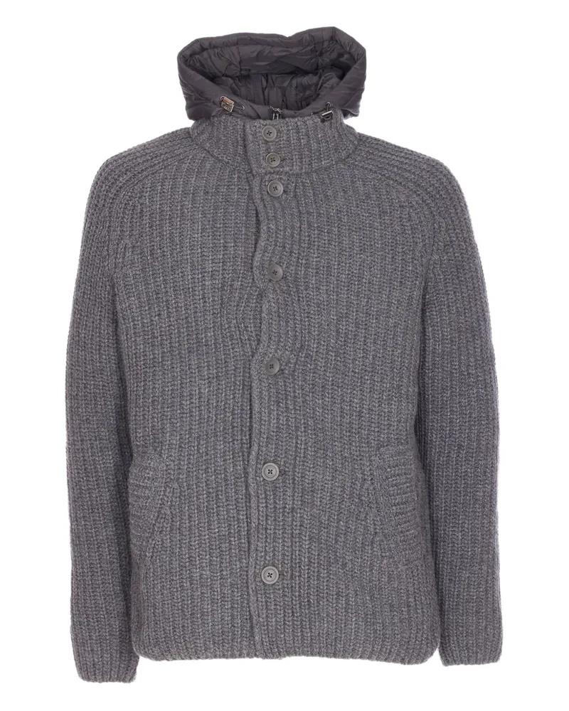 Herno Wattierte Kapuzenjacke - Grau Grau