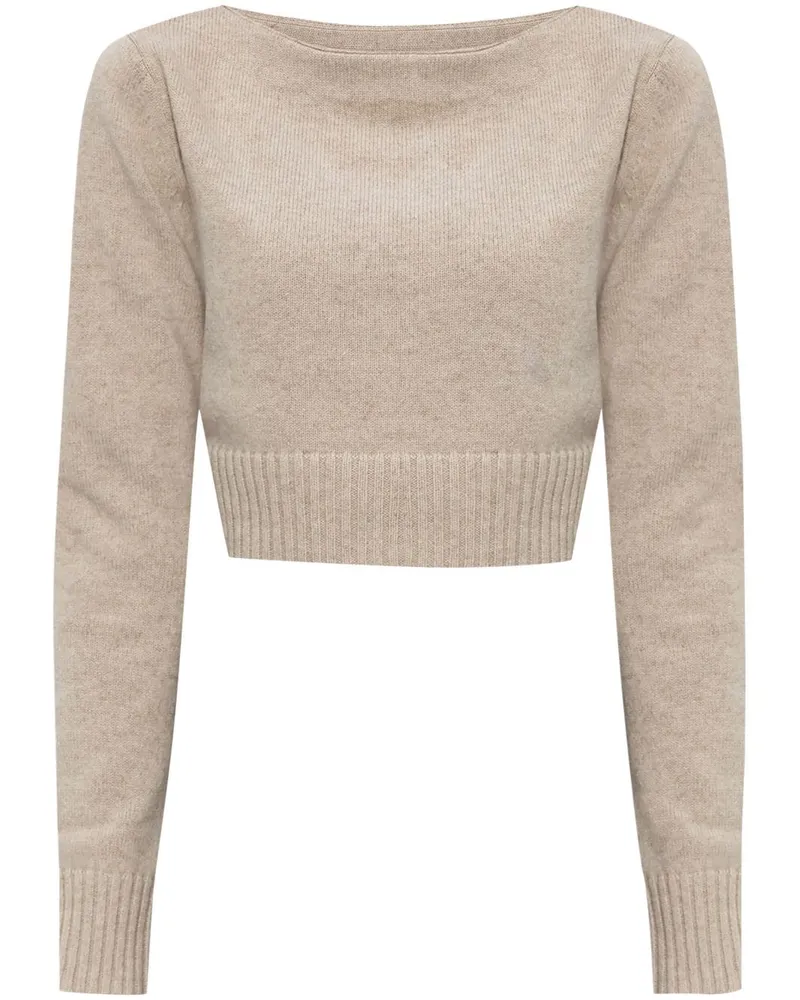 Max Mara Gestricktes Cropped-Oberteil - Nude Nude