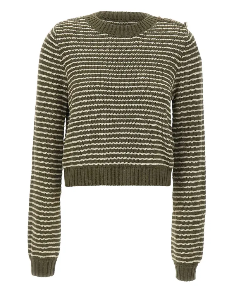 Liu Jo Gestreifter Pullover - Grün Grün