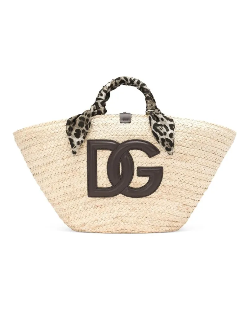 Dolce & Gabbana Mittelgroßer Kendra Shopper mit Logo-Patch - Nude Nude