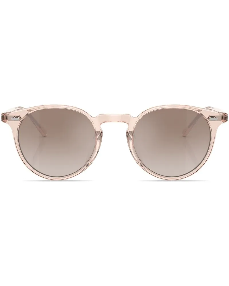 Oliver Peoples Sonnenbrille mit rundem Gestell - Rot Rot