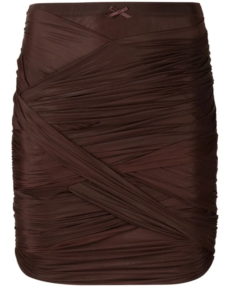 Alexander Wang Geraffter Rock - Braun Braun