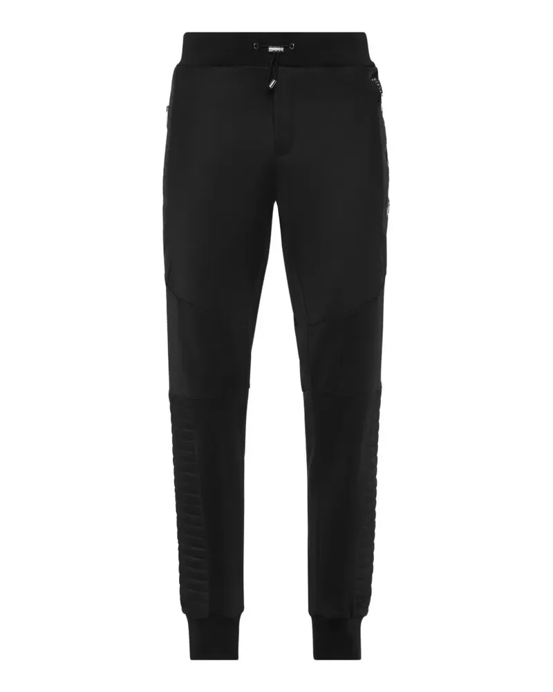 Philipp Plein Jogginghose im Biker-Look - Schwarz Schwarz