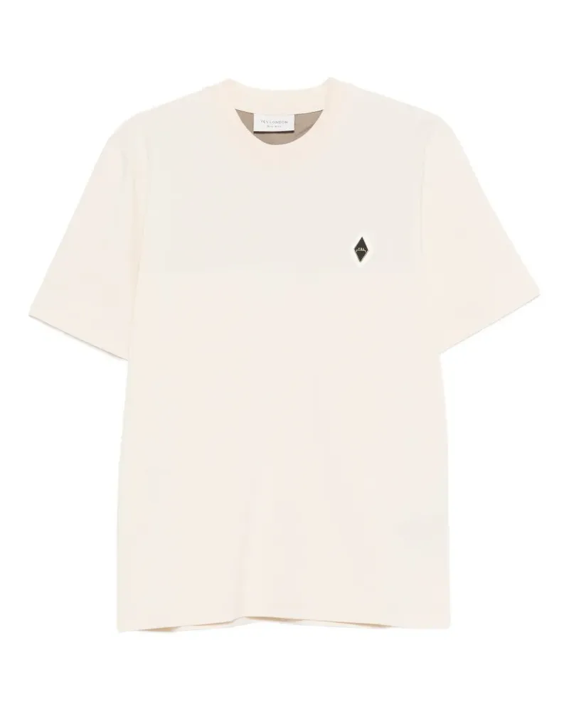 Yes London logo-detail T-shirt - Nude Nude