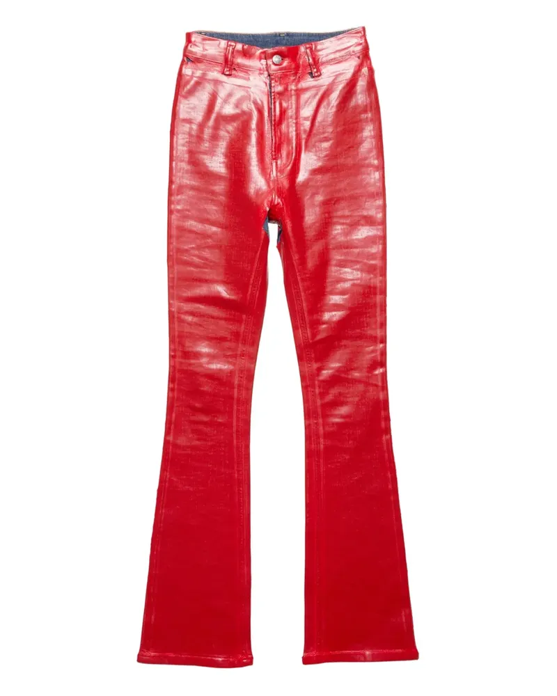 Acne Studios latex flared trousers - Rot Rot