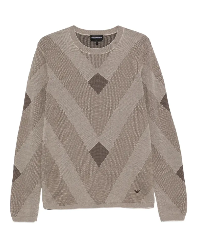 Emporio Armani Pullover mit geometrischem Muster - Grau Grau