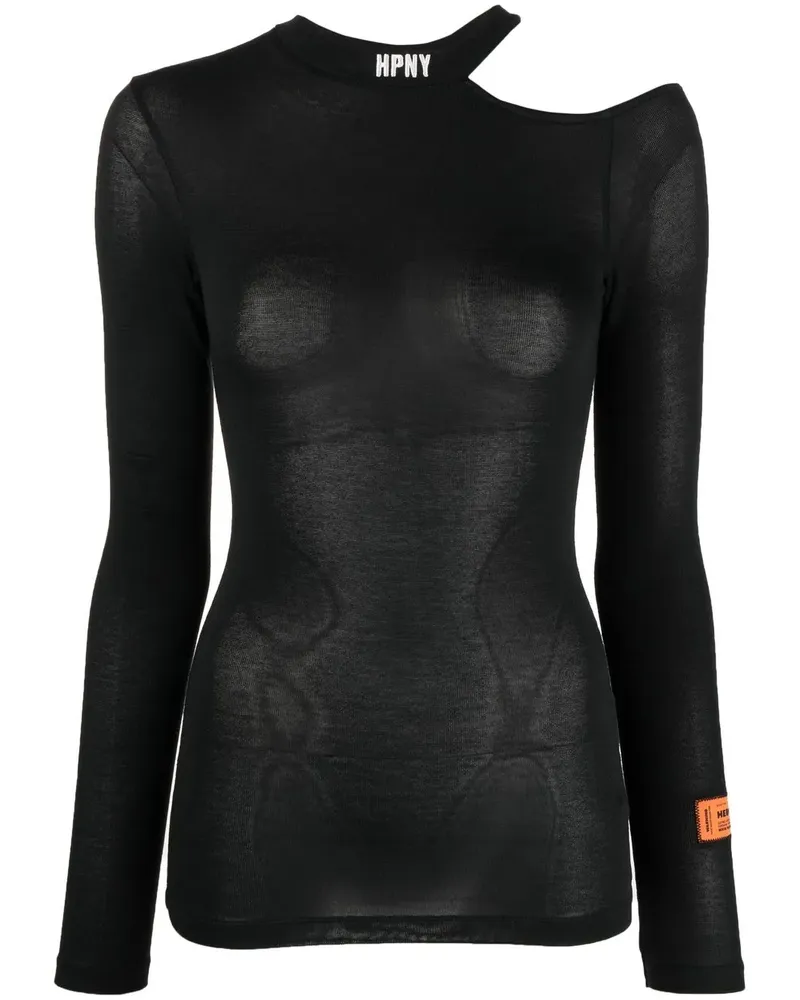 Heron Preston T-Shirt mit Cut-Out - Schwarz Schwarz