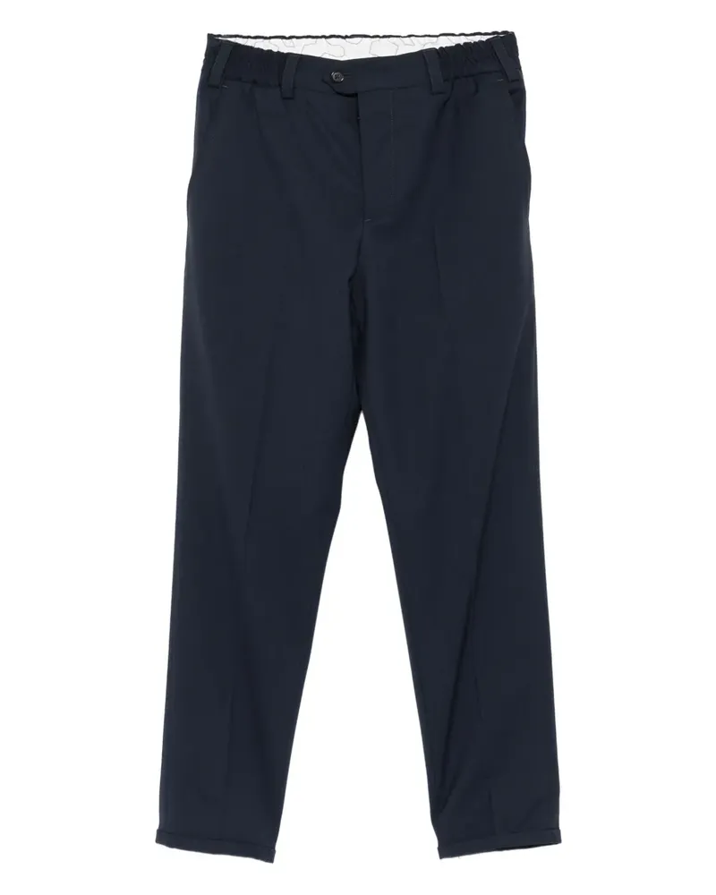 PT TORINO Nadelstreifen-Hose mit elastischem Bund - Blau Blau