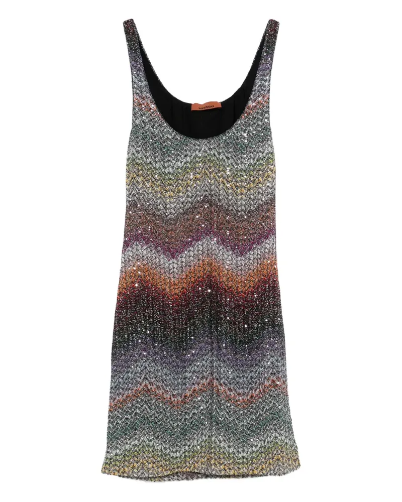 Missoni scoop-neck mini dress - Grau Grau