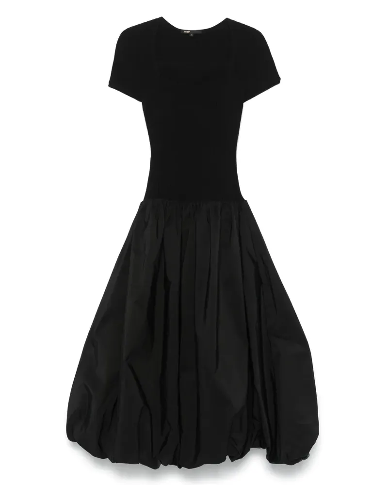 Maje Kleid mit kurzen Ärmeln - Schwarz Schwarz