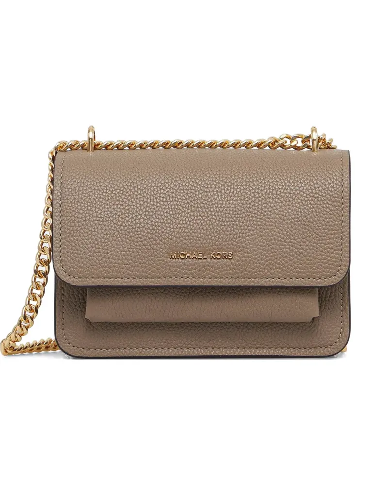 Michael Kors Mini Claire Schultertasche aus strukturiertem Leder - Braun Braun