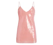 Spaghettikleid mit Pailletten - Rosa
