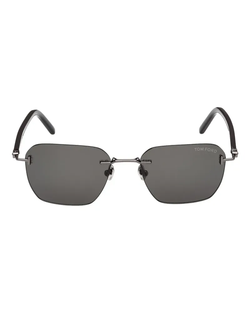 Tom Ford rimless geometric-frame sunglasses - Grau Grau