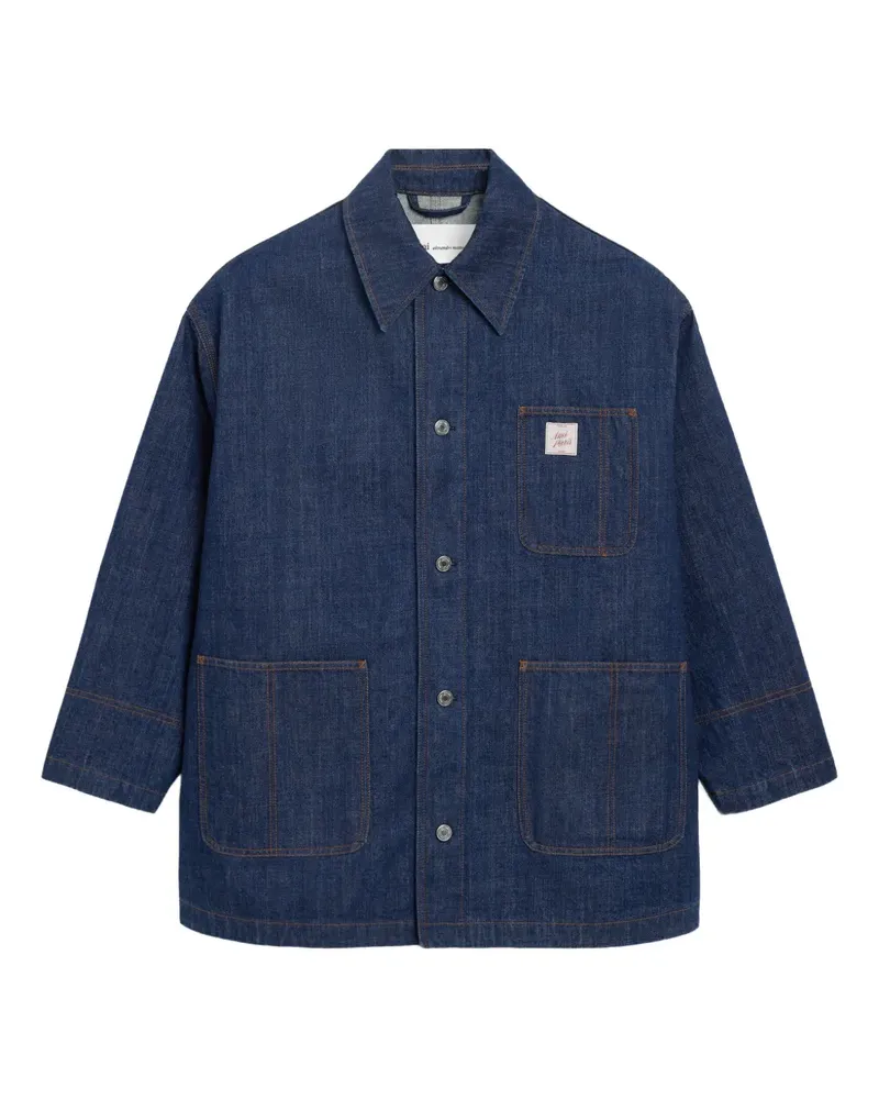 AMI Paris heritage-label denim jacket - Blau Blau