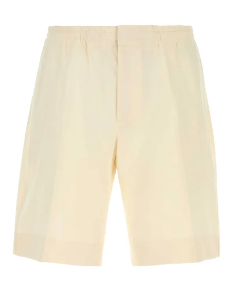 Ermenegildo Zegna elasticated-waist linen shorts - Nude Nude