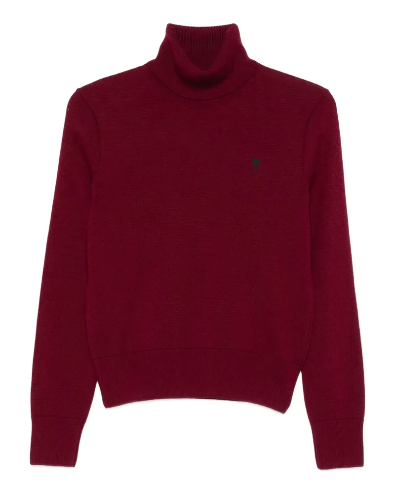 AMI Paris Pullover mit Rollkragen - Rot Rot