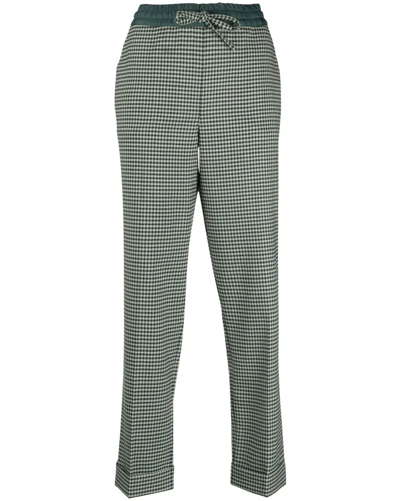 P.A.R.O.S.H. P.A.R.O H. Karierte Tapered-Hose - Grün Grün