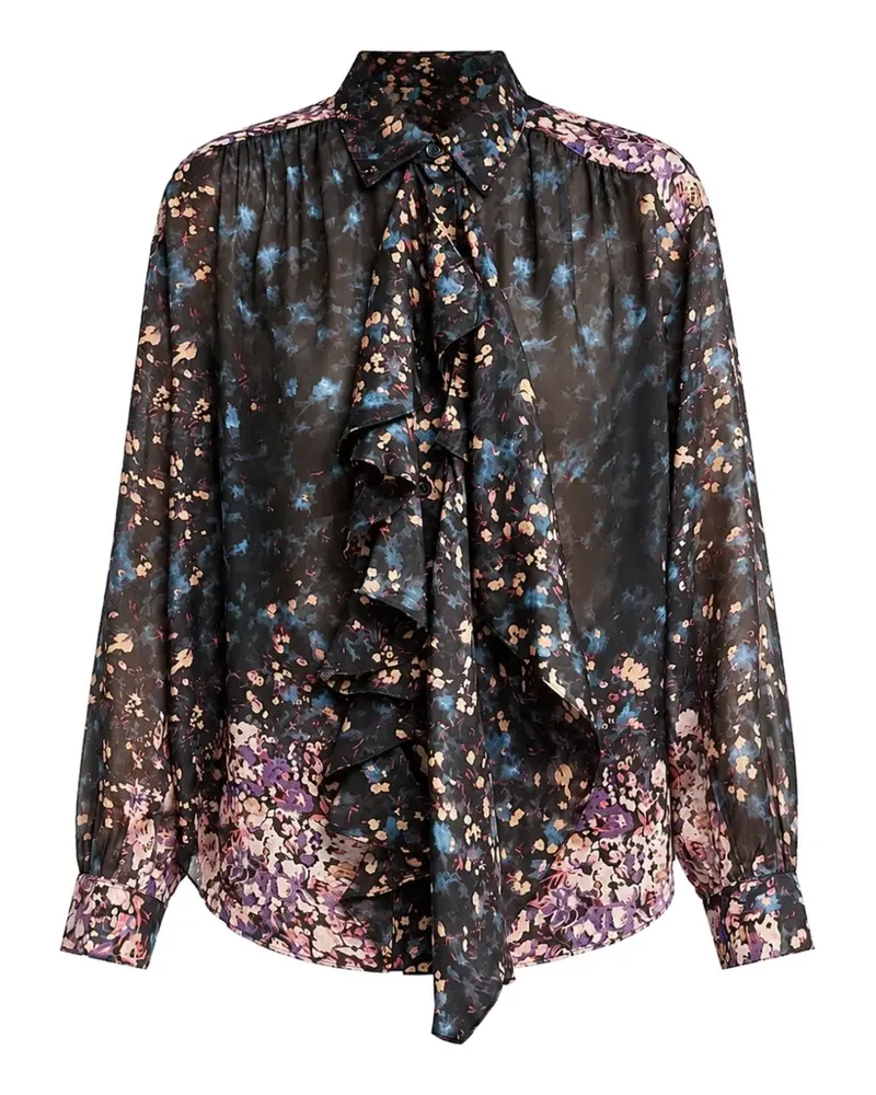 Ulla Johnson Gesture Bluse mit Rüschen - Schwarz Schwarz