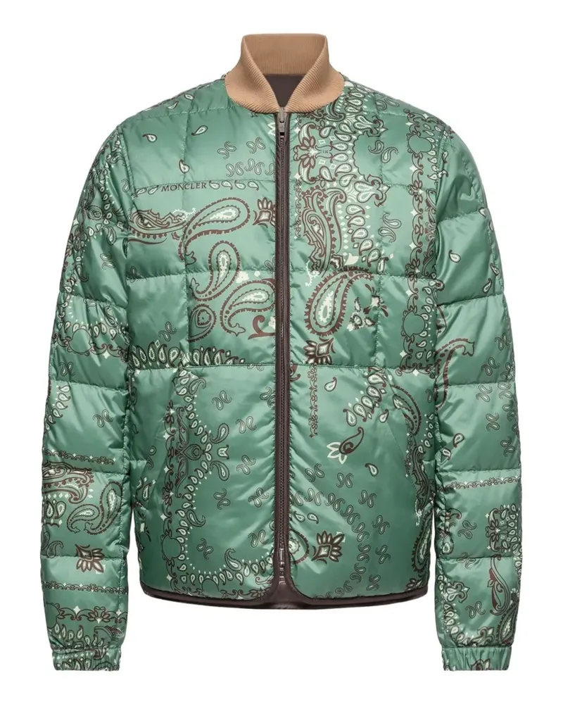 Moncler Wendbare Chalvron Jacke mit Paisley-Print - Grün Grün