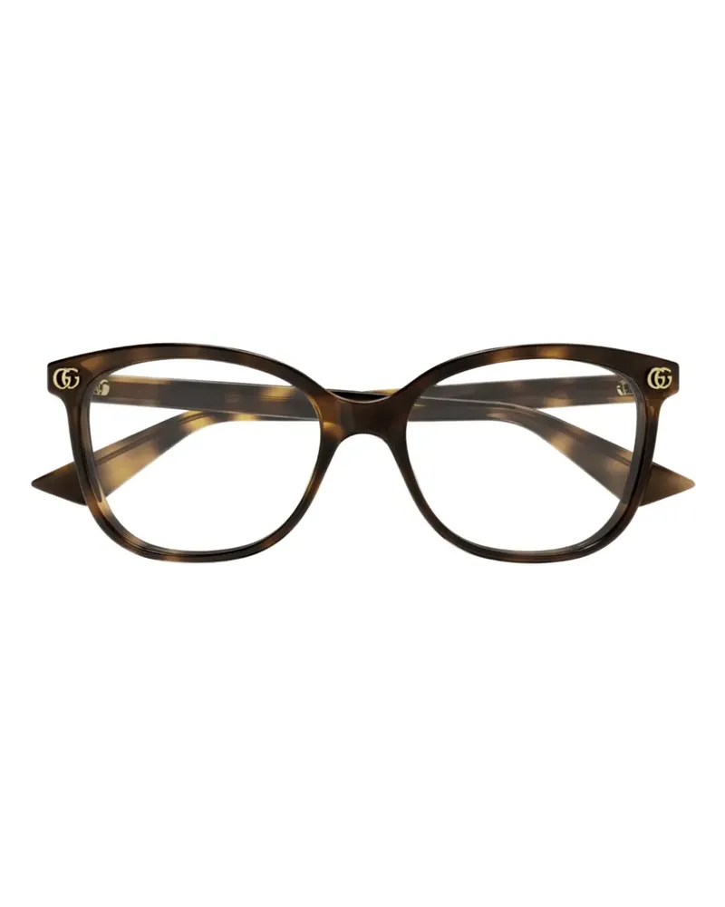 Gucci Brille mit eckigem Gestell - Braun Braun
