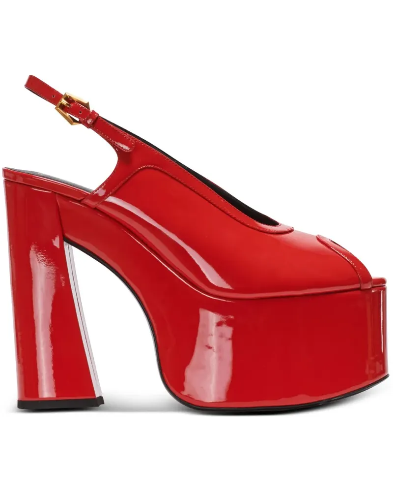 Balmain Cam Sandalen aus Lackleder 140mm - Rot Rot