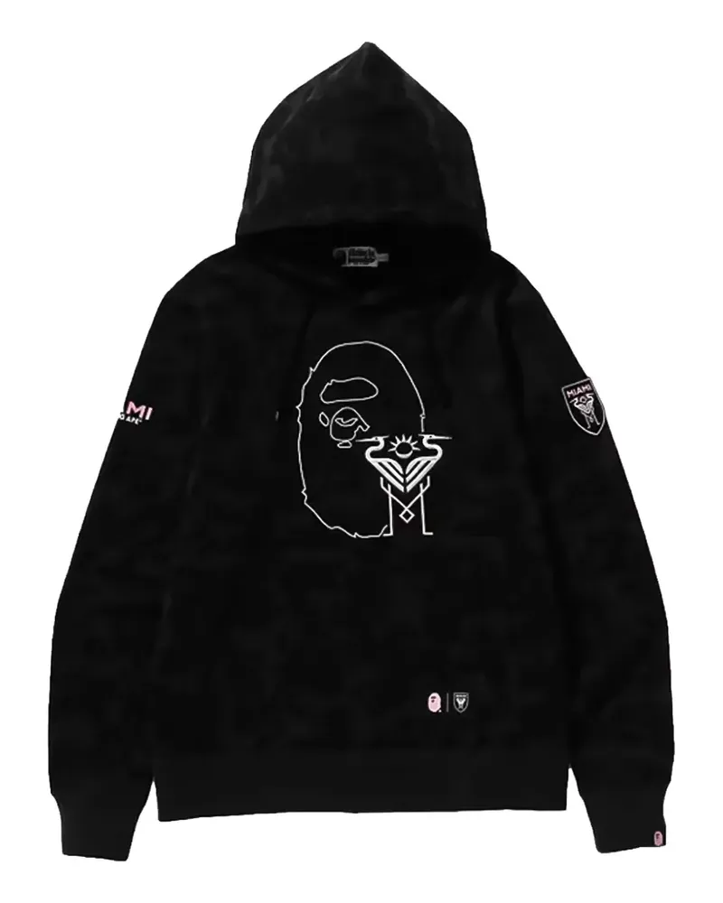 BAPE x Inter Miami CF camo-print hoodie - Schwarz Schwarz