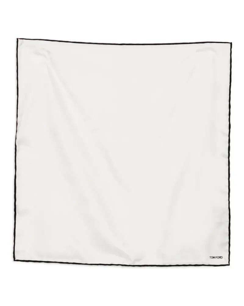 Tom Ford Einstecktuch aus Seide - Weiß Weiß