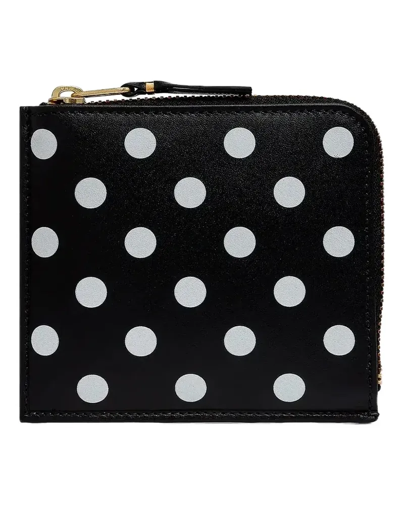 Comme des Garçons polka dot-print "Black" wallet - Schwarz Schwarz