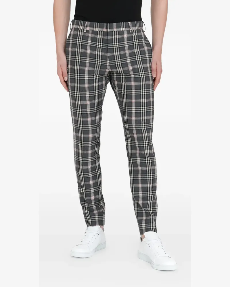 PT TORINO Karierte Hose - Grau Grau