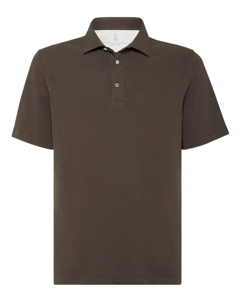 Brunello Cucinelli Poloshirt aus Piqué - Braun Braun